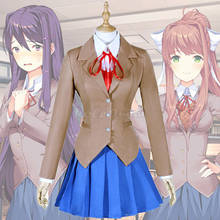 S-3XL Doki Literature Club Monika Sayori Yuri Natsuki костюм для косплея японского аниме для женщин и девочек школьная форма костюм C77M115 2024 - купить недорого