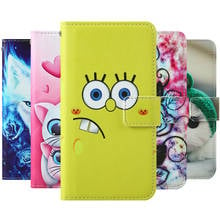 For Micromax Bolt Q346 Q383 Selfie Q424 Q352 Q409 Warrior 1 Plus Q4101 PU Painted flip cover slot phone Case 2024 - buy cheap