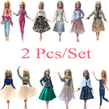 NK-vestido de moda para gemelos, ropa de traje de uso Casual, accesorios para muñecas Barbie, juguete para niños JJ 5X, 2 uds. 2024 - compra barato