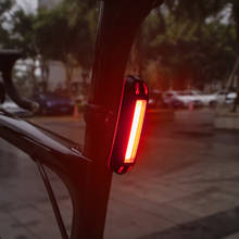 Luz traseira de bicicleta, à prova d'água, lâmpada recarregável, luz de aviso usb, para banco da bicicleta 2024 - compre barato