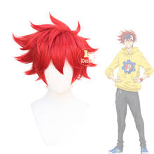 SK8 the Infinity Reki Kyan Cosplay Red Wig Anime Spiky Hair Cosplay Costume Accessory Short Heat-resistant Hair Unisex Party Wig 2024 - buy cheap