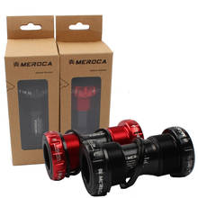 MEROCA-eje de cilindro de cerámica para bicicleta de montaña, eje de rosca atornillable, BSA68/73 BB 2024 - compra barato