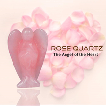 Natural crystal hand-carved rose quartz angel shaped sculpture healing stones for decoration 2024 - buy cheap