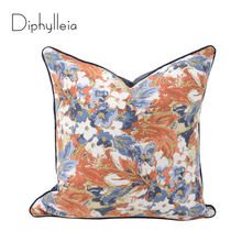 Diphylleia-funda de cojín decorativa para el hogar, cobertor de almohada con diseño de flores coloridas, Estilo Hawaiano, para sofá y sala de estar 2024 - compra barato