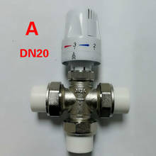 Válvula de control de radiador de termostato de latón PPR de 3 vías, DN20 x 1/2 DN32 x 1 ", válvula de control termostático para calefacción de suelo radiante 2024 - compra barato