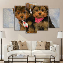 Canvas HD Prints Home Decorative Painting Animal Office 5 Pieces Dog Wall Art Restaurant Modular Frame Pictures Artwork Poster 2024 - buy cheap