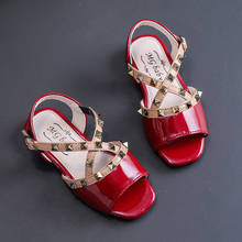COZULMA-Sandalias de charol para niñas, zapatos de playa con remaches, de moda, para verano, 1, 2, 3, 4, 5 y 6 años 2024 - compra barato
