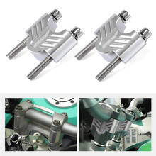 2PCS Universal CNC Aluminum Motorcycle Dirt Bike 7/8 inch 22mm Handlebar Raised Bar Mount Clamp Riser 2024 - buy cheap