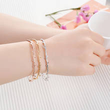 Pulseira de punho aberto simples bracelete de cobre bracelete berloques de árvores ajustável charmoso para meninas 2024 - compre barato