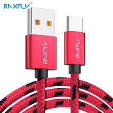 RAXFLY 2A Nylon Braid USB Type C Cable For Samsung Note 20 S20 S10 S9 A51 Phone Fast Charging Cord USB-C Data Cable For Xiaomi 2024 - buy cheap