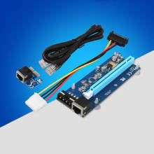 Computer Cable & Connectors PCIE Riser Card PCI Express PCIE 1X to 16X Adapter 6Pin 4Pin Molex Power RJ45 Cable for Miner Mining 2024 - buy cheap