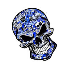 Personalized Skull Vinyl Car Stickers Waterproof Accessories for Auto Moto Bike Van Truck Racing Tuning 4 X 4,13cm*9cm 2024 - buy cheap