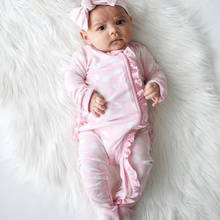 Newborn Baby Girl Romper Long Sleeve Polka Dot Baby Clothes Spring Summer Infant Girls Jumpsuit Pink Cotton Baby Romper Jumpsuit 2024 - buy cheap