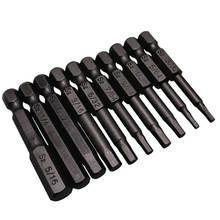 10pcs 1/4" 50mm Hex Screwdriver Bits 5/64-5/16 S2 Magnetic Electric Drill Hexagonal Inch Screwdriver Bit Set Power Driver Tools 2024 - buy cheap