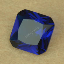 Gemas sintéticas de cristal con forma cuadrada para joyería, abalorios de espinela azul de 3x3 ~ 12x12mm 5A 113 # 2024 - compra barato