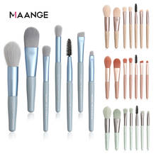 MAANGE 7 Pcspcs Professional Makeup Brushes Set Beginner Eye Shadow Lips Sculpting Brush Soft Fiber Beauty Makeup Brush 2024 - buy cheap