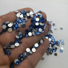 Light Sapphire Glue On Flatback Nail Art Rhinestones Glass Stone Flatback Non Hotfix Rhinestone  for 3D Nail Art Garment 2024 - buy cheap