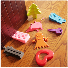 1PC Cute Cartoon Leaf Cartoon Stop Style door stopper Silicon Doorstop Safety for Baby Home Decoration Random Colors 2024 - buy cheap
