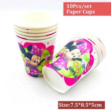 Minnie Mouse Party Supplies Decoration Kids Tablecloth Plates Cups Favors Girls Baby Shower Child Red Pink Birthday Gifts Sets 2024 - buy cheap