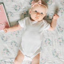Pelele de manga corta de algodón blanco liso Unisex, mono infantil, ropa para bebés recién nacidos 2024 - compra barato