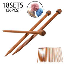 36pcs Of Kniting Needles Carbonized Bamboo Kniting Needle Single Pointed Smooth Sweater Craft Home Household Accessories 2024 - buy cheap