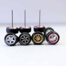 1/64 Scale Refined simulation Car Model Universal Refit Series Wheel Trolley Retrofit Wheel Rubber Tire Wind Wheel model 2024 - buy cheap