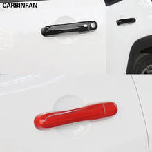 Car Styling ABS Car Side Door Handle Cover Trim With Smart Lock Decoration Stickers for Jeep Renegade 2015-2017 Exterior 2024 - compre barato