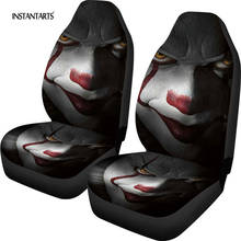 Instantarts-capa de assento com estampa de palhaço para o interior do carro, tecido de poliéster, fácil limpeza, 3d 2024 - compre barato