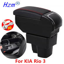 Caixa de armazenamento para kia rio 3 2011 a 2016, com carregador usb, cinzeiro, porta copo, centro giratório, console 2024 - compre barato