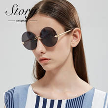STORY Brand Sunglasses Women 2018 Oversized Metal Arrow Round Sun Glasses Big Frame Gold Metal Shades Eyewear Oculos Feminino 2024 - buy cheap