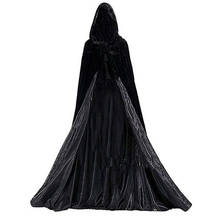Hight Quality Hallowmans Witch Death Vampire Costume Ball Men Women Cosplay Costume Doulbe-sided Black Cloak 2024 - buy cheap