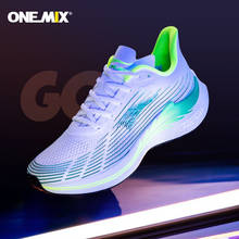 Onemix Marathon Men Massage Running Shoes Light Breathable Women Rubber sole Sneakers Lace Up Mesh Shock Absorber Sport Shoes 2024 - buy cheap