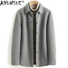 AYUNSUE 2020 New Wool Coat Men Spring Autumn Casual Double-sided Wool Jacket Coats for Men Overcoat Erkek Mont 4989 KJ3620 2024 - buy cheap