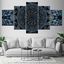 Gray Blue 5panel Abstract Patterns Canvas Prints Poster Painting Wall Art Pictures For Living Room Decor Cuadros Decor Artwork 2024 - buy cheap