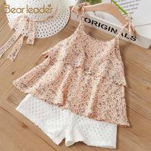 Bear Leader Kids Girls Clothing Set New Summer Kids Cool Suits Floral Clothes Top and Pants 2Pcs Cute Children Clothing with Hat 2024 - buy cheap