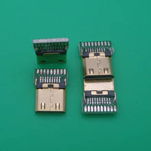 Mini enchufe macho de soldadura tipo C, conector compatible con HDMI, PCB, 19 + 1, chapado en oro, 5 uds. 2024 - compra barato