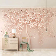 Custom Mural Wallpaper 3D Stereo Creative Blossom Tree Wall Painting Living Room TV Sofa Bedroom Background Wall Papel De Parede 2024 - buy cheap