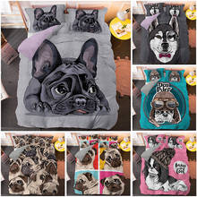 Cartoon Pug Duvet Cover Set Cute Dog 3D Beding  2/3pcs Single Twin Queen King Size Bed  Drop Shipping Bedding  Luxury 2024 - buy cheap