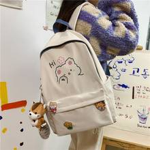 Mochila japonesa kawaii, de nylon, à prova d'água, para meninas adolescentes, estampa de desenho, mochila adorável, bolsa feminina 2024 - compre barato