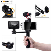 Comica CVM-R3-Kit de estabilizador de mango de agarre manual para teléfono inteligente, equipo de vídeo para iPhone X, 8, 7, 6s Plus, Samsung, Huawei, etc. 2024 - compra barato