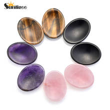 Sunligoo-piedra Ovalada para el pulgar, piedras de Palma de bolsillo, Chakra Natural, Reiki, terapia de cristal curativo, geometría, Energía Suave, piedras preciosas 2024 - compra barato