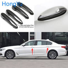 Для BMW 5 серия G30 G38 520d 530d M550d 530i 525i 540i M 2018-2020 углеродного волокна Автомобильная дверная ручка внешней отделки крышки 2024 - купить недорого