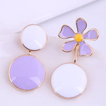 Lovely Enamel Earrings New Hot Fashion Oil Painted Flower Stud Earrings for Women Girls Gift Trendy Jewelry 2024 - buy cheap