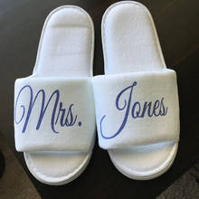 Personalized Any text name wedding Bridal shower slippers Bride  Bridesmaid slippers Team bride gifts Rose gold Glitter gold 2024 - buy cheap