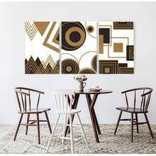 Modern Abstract Geometric Pattern Brown Black Poster Print Canvas Paintings POP Wall Art Picture Modern Office Living Room Decor 2024 - buy cheap