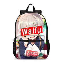 Novas crianças mochilas escolares do sexo feminino sugoi senpai waifu saco de livro mochila adolescentes meninas saco de escola moda feminina pacote de viagem 2024 - compre barato