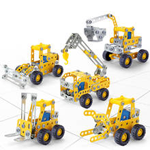 180 Piece Building Toy Kit DIY Engineering Excavator Lift Crane Building Blocks Construction Truck Brick Building Blocks Toy Set 2024 - buy cheap