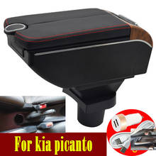 Para kia picanto caja de reposabrazos puertas dobles abrir 7USB Centro consola almacenamiento caja reposabrazos 2024 - compra barato