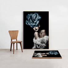 Home Decoration Prints Painting Sexy High Cold Nordic Girl Flower Pictures Wall Art Modular Canvas Poster Modern For Bedroom 2024 - buy cheap