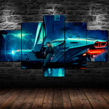 Runner 2049-Cuadro en lienzo de película Car of The Future, arte de pared impreso, decoración de pared para sala de estar, sin marco, 5 paneles 2024 - compra barato